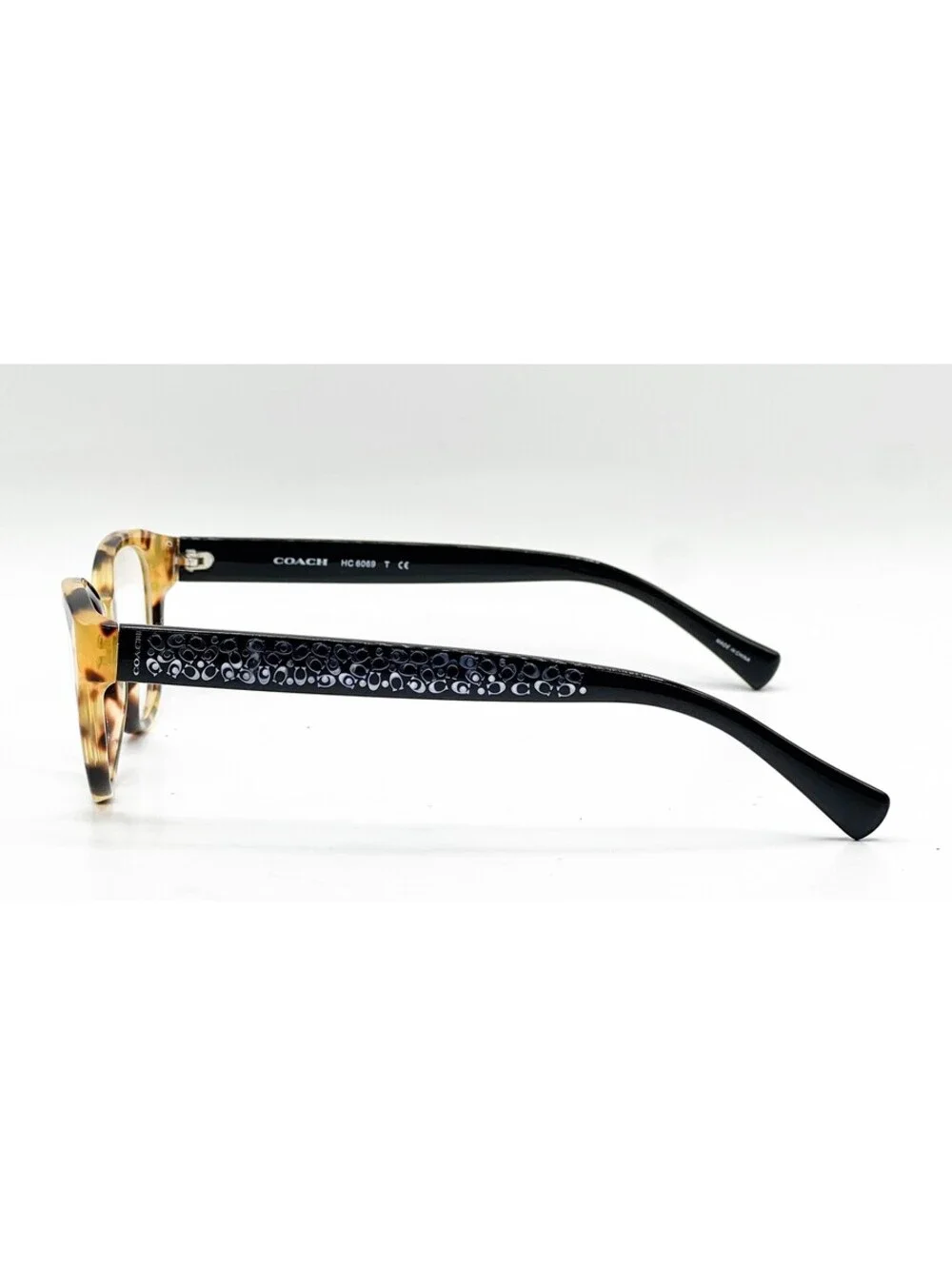 Coach HC 6069 5311 Tokyo Tortoise Black Cat Eye Eyeglass Frames 51-17-135